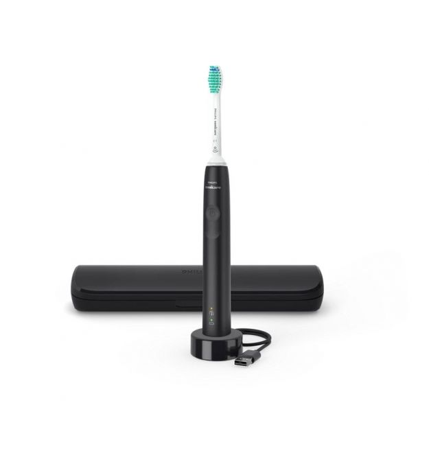 Philips Щетка зубная электр. Sonicare Gemini 3100, 31т. колеб/мин, насадок-1, футляр, черный