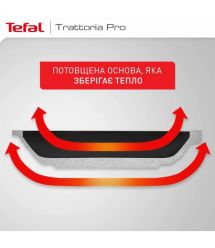 Tefal Сковорода Trattoria Pro, 28см, алюминий, бакелит, серый