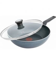 Tefal Сковорода ВОК з кришкою Generous Cook, 28см, алюминий, бакелит, стекло, черный