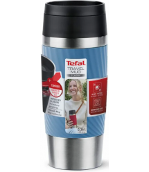 Tefal Термочашка Travel Mug Classic Twist, 360мл, нержавеющая сталь, голубой