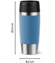 Tefal Термочашка Travel Mug Classic Twist, 360мл, нержавеющая сталь, голубой