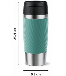 Tefal Термочашка Travel Mug Classic Twist, 360мл, нержавеющая сталь, зеленый