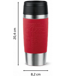 Tefal Термочашка Travel Mug Classic, 360мл, нержавеющая сталь, красный