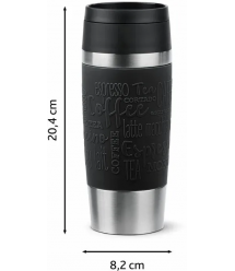 Tefal Термочашка Travel Mug Classic, 360мл, нержавеющая сталь, черный