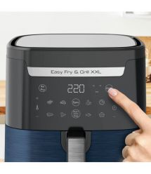 Tefal Мультипечь EasyFry&Grill XXL, 1830Вт, чаша-6.5л, сенсорное управл., 8 програм, пластик, серо-синий