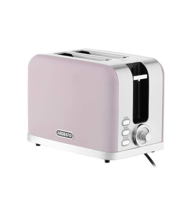 ARDESTO Тостер T-F500L, 800Вт, металл, 2 слота, лиловый+серебристый