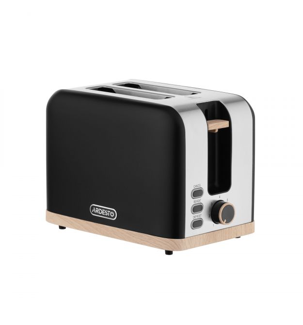ARDESTO Тостер T-F420BWD, 800Вт, металл, 2 слота, черный