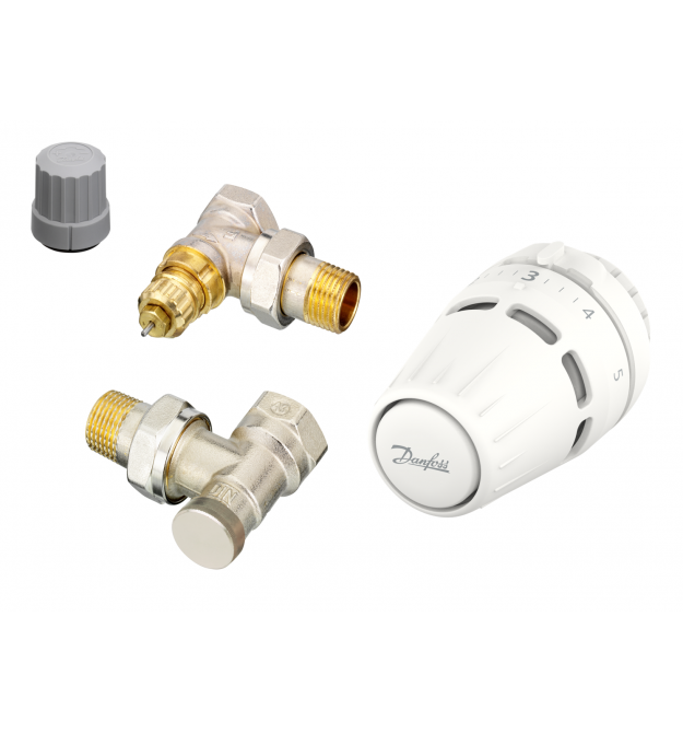 Danfoss Комплект термостатический Regus RA + RA-FN + RLV-S, 1/2", угловой