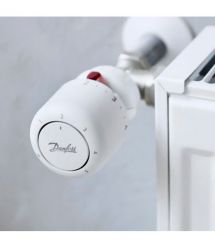 Термостатический элемент Danfoss Aero, RA, +7...28 °C, Click, встроенный датчик, белый