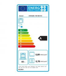 Zanussi Духовой шкаф электрический, 65л, A, пар, дисплей, конвекция, черный