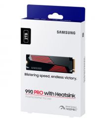 Samsung Твердотельный накопитель SSD M.2 2TB PCIe 4.0 990PRO + радиатор