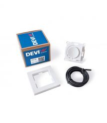 DEVI Терморегулятор DEVIreg Basic +4...45° механический программируемый Bluetooth встроенный 16A 230В белый