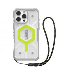 UAG Чехол+ремешок для iPhone 16 Pro Max, Pathfinder Clear Magsafe Bundle, Active Neon Lanyard