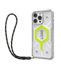 UAG Чехол+ремешок для iPhone 16 Pro Max, Pathfinder Clear Magsafe Bundle, Active Neon Lanyard