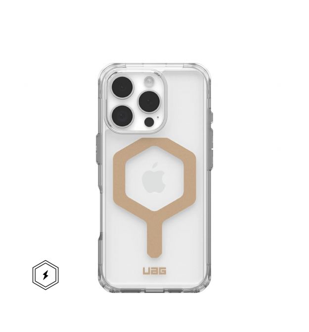 UAG Чехол для iPhone 16 Pro, Plyo Magsafe, Ice/Gold