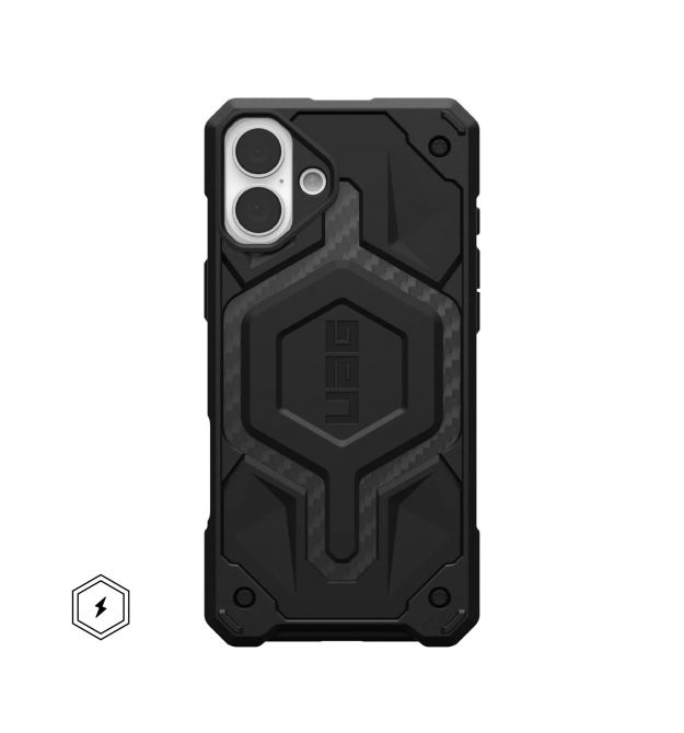 UAG Чехол для iPhone 16 Plus, Monarch Pro Magsafe, Carbon Fiber