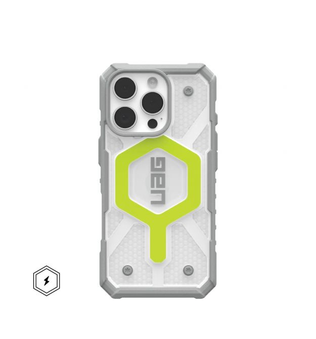 UAG Чехол для iPhone 16 Pro, Pathfinder Clear Magsafe, Active Neon