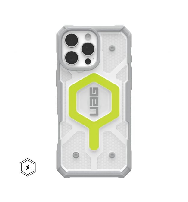 UAG Чехол для iPhone 16 Pro Max, Pathfinder Clear Magsafe, Active Neon