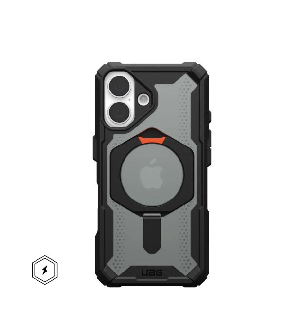 UAG Чехол для iPhone 16, Plasma XTE MagSafe, Black/Orange