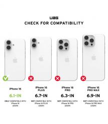 UAG Чехол для iPhone 16, Essential Armor Magsafe, Black