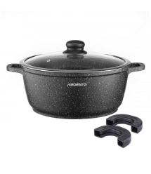 ARDESTO Кастрюля со стеклянной крышкой Gemini Anzio, 3.1л, алюминий, черный