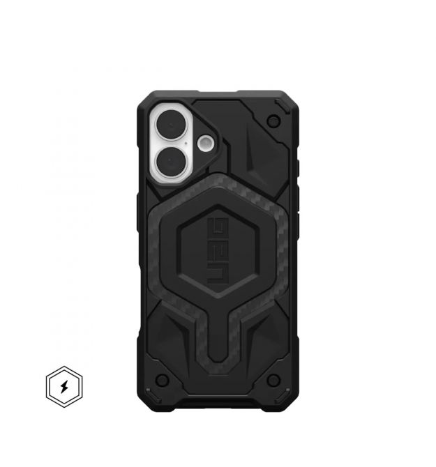 UAG Чехол для iPhone 16, Monarch Pro Magsafe, Carbon Fiber