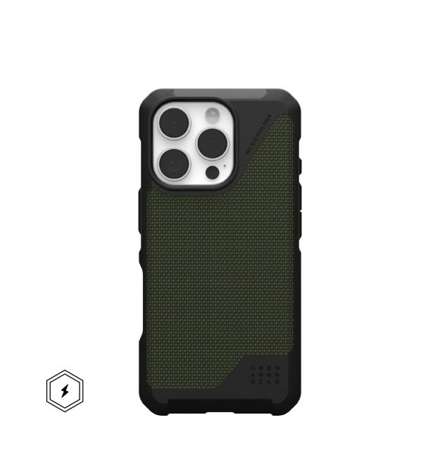 UAG Чехол для iPhone 16 Pro, Metropolis LT Magsafe, Kevlar Olive