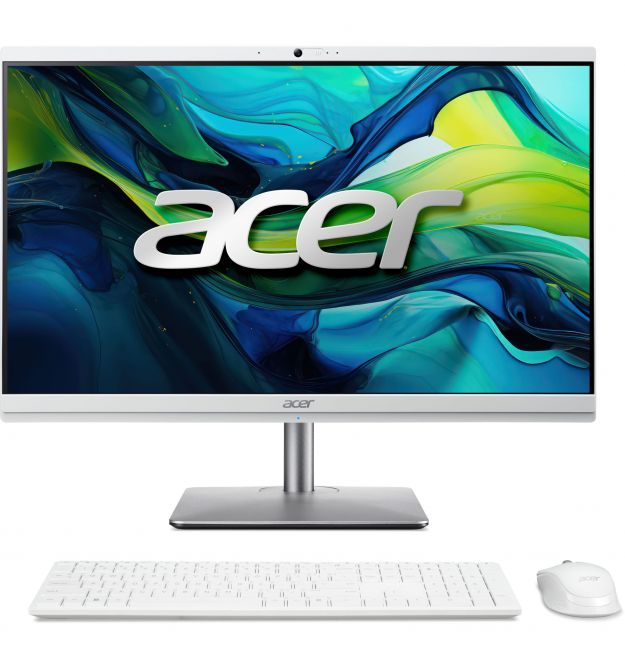 Acer ПК Моноблок Aspire C24-195ES 23.8" FHD Intel U7-155U, 32GB, F1TB, UMA, WiFi, кл+м, 3г, без ОС, серый