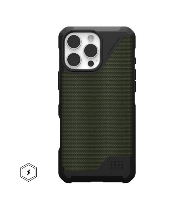 UAG Чехол для iPhone 16 Pro Max, Metropolis LT Magsafe, Kevlar Olive