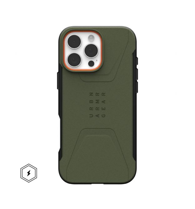 UAG Чехол для iPhone 16 Pro Max, Civilian Magsafe, Olive Drab