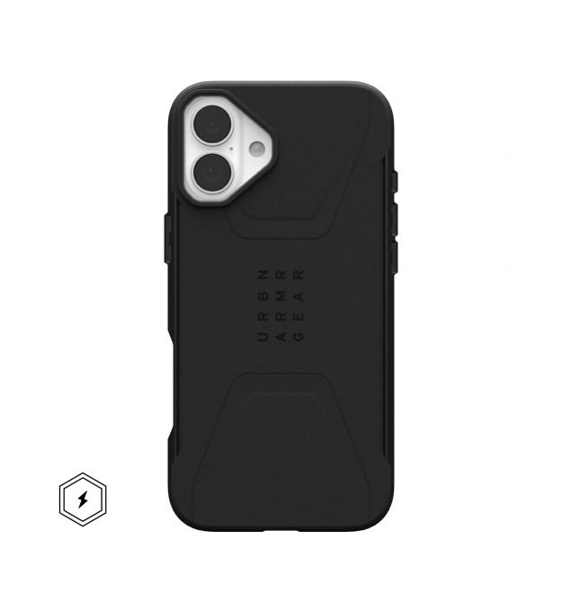 UAG Чехол для iPhone 16 Plus, Civilian Magsafe, Black