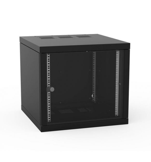 ZPAS Шкаф 19", 12U, Z-BOX, сменные боковые стенки, стеклянная дверь, 600x600 мм, максимально 100кг, черный