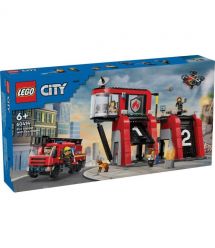 LEGO Конструктор City Пожарное депо с пожарной машиной