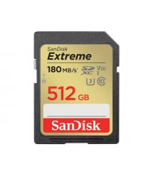 SanDisk Карта памяти SD 512GB C10 UHS-I U3 R180/W130MB/s Extreme V30