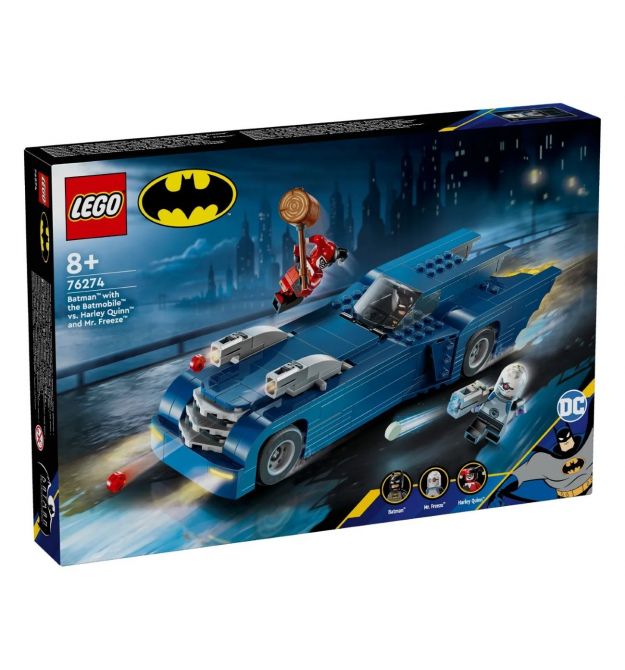 LEGO Конструктор Batman Бетмен на бетмобиле против Харли Квин и Мистера Фриза