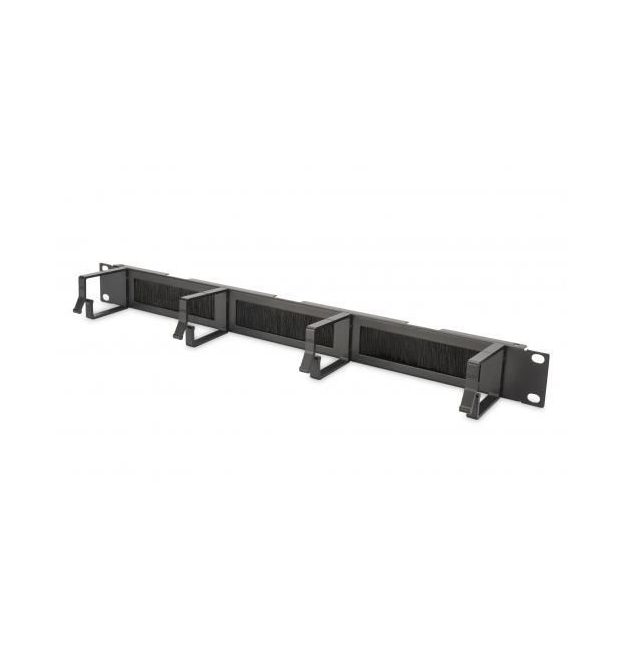 Digitus Кабельный организатор 19" 1U, 4xRings 44x60mm, brush, RAL 9005