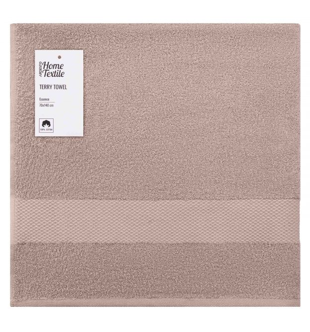 ARDESTO Полотенце махровое Essence 70х140см, 100% хлопок, бежевый