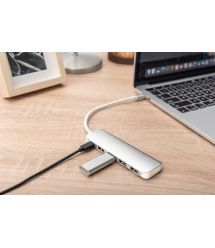 Digitus Концентратор USB Type-C, 4xUSB 3.0 + функція зарядного пристрою