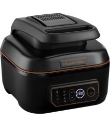 Russell Hobbs Мультипечь SatisFry Air&Grill, 1745Вт, чаша-5.5л, сенсорное управл., алюминий/пластик, черно-оранжевый