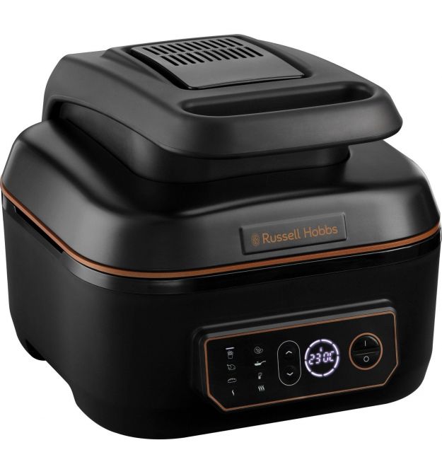 Russell Hobbs Мультипечь SatisFry Air&Grill, 1745Вт, чаша-5.5л, сенсорное управл., алюминий/пластик, черно-оранжевый