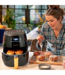 Russell Hobbs Мультипечь SatisFry Air Large, 1650Вт, чаша-5л, сенсорное управл., алюминий/пластик, черно-медный