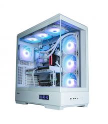 Zalman Корпус P50 DS без БП, 2xUSB3.0, 1xUSBType-C, 4x120мм ARGB, VGA 435мм, LCS ready, TG Side Panel, ATX, белый