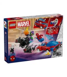 LEGO Конструктор Marvel Автомобиль для гонки Человека-Паука и Зеленый Гоблин с ядом Венома