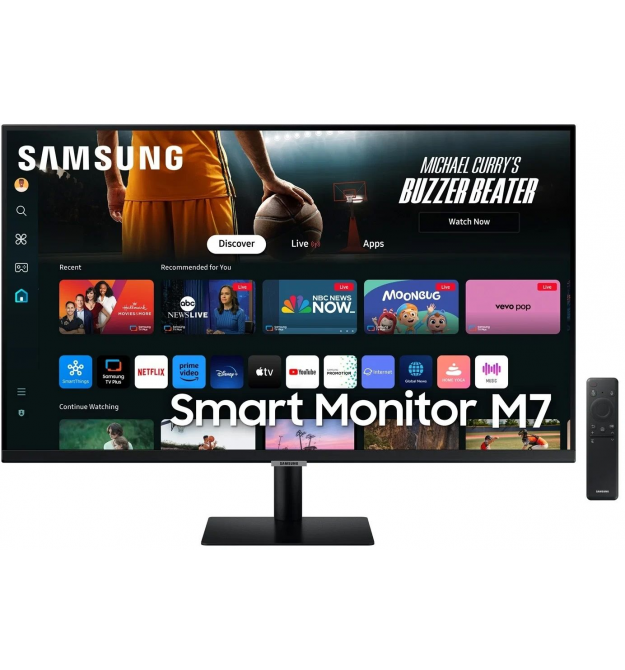 Samsung Монитор 32"S32DM702 HDMI, USB, Bluetooth, VA, 3840x2160, 4ms