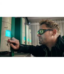 Очки защитные противоосколочные Neo Tools, класс защиты FT, резиновые дужки, поликарбонат, желтый