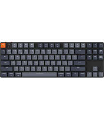 Keychron Клавиатура механическая K1SE 87Key, Gateron Blue, BT/USB-A, Low Profile, EN/UKR, White Led, черный