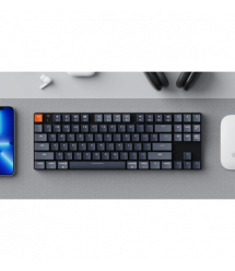 Keychron Клавиатура механическая K1SE 87Key, Gateron Blue, BT/USB-A, Low Profile, EN/UKR, White Led, черный