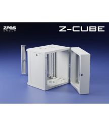 ZPAS Шкаф 19", 18U, Z-CUBE, сменные боковые стенки, стеклянная дверь, 600x600 мм, максимально 60 кг, серый