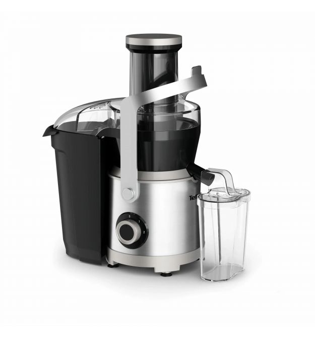 Tefal Соковыжималка Nutri XXL центробежная 1000Вт, чаша-0.8л, жмых-2.2 л, желоб на целое яблоко, пластик/металл, черный