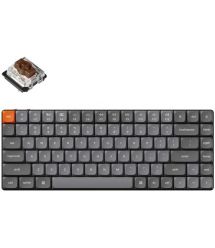 Keychron Клавиатура механическая K3 Max 84Key, Gateron MX 2.0 Brown, WL/BT/USB-A, QMK, Hot-swap, EN/UKR, RGB, черный